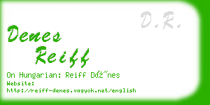 denes reiff business card